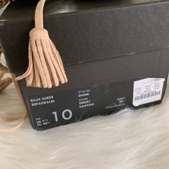 J. Crew Baja Suede Espadrille in Desert Canyon